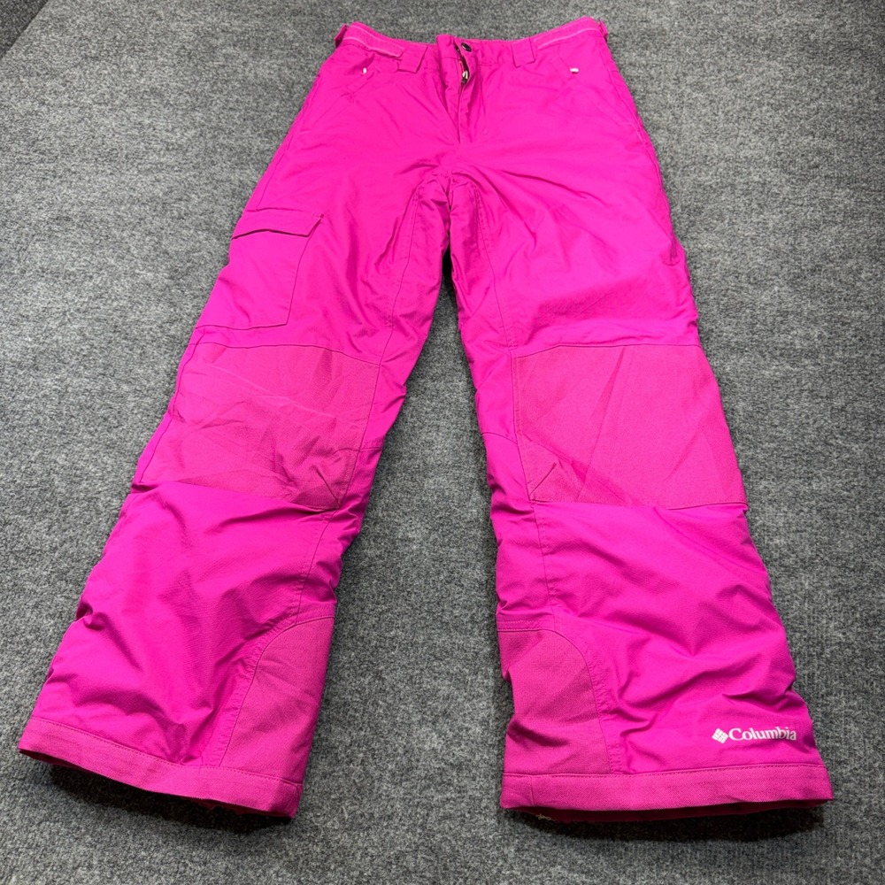 Columbia Ski Pants Girls Large Pink Omni-Heat Insulated Snowboard Snow Trousers